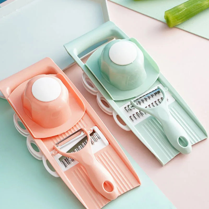 Vegetable & Potato Slicer – Julienne Cutter and Grater with Handle for Kitchen Prep