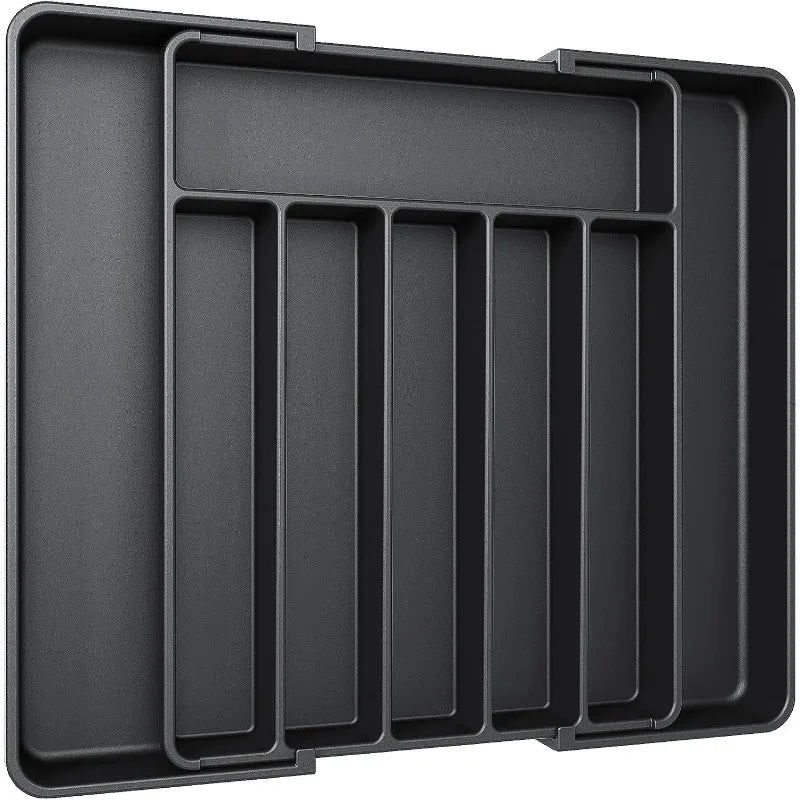 Adjustable Cutlery Drawer Organizer – Expandable Silverware Tray for Kitchen