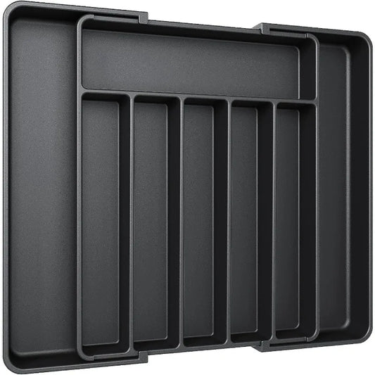 Adjustable Cutlery Drawer Organizer – Expandable Silverware Tray for Kitchen