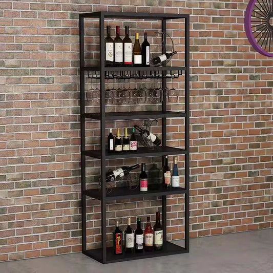 Industrial Kitchen Bar Cabinet – Handmade Iron Stackable Wine Rack Column for Display & Storage