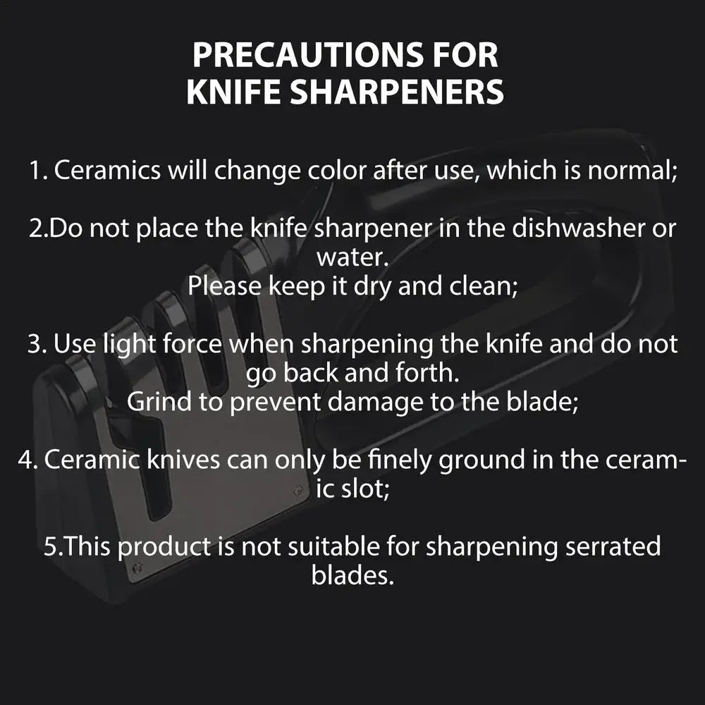 4-Segment Kitchen Knife Sharpener – Multifunctional Portable Tool with Non-Slip Base for Household Use