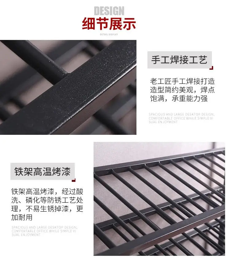Industrial Kitchen Bar Cabinet – Handmade Iron Stackable Wine Rack Column for Display & Storage