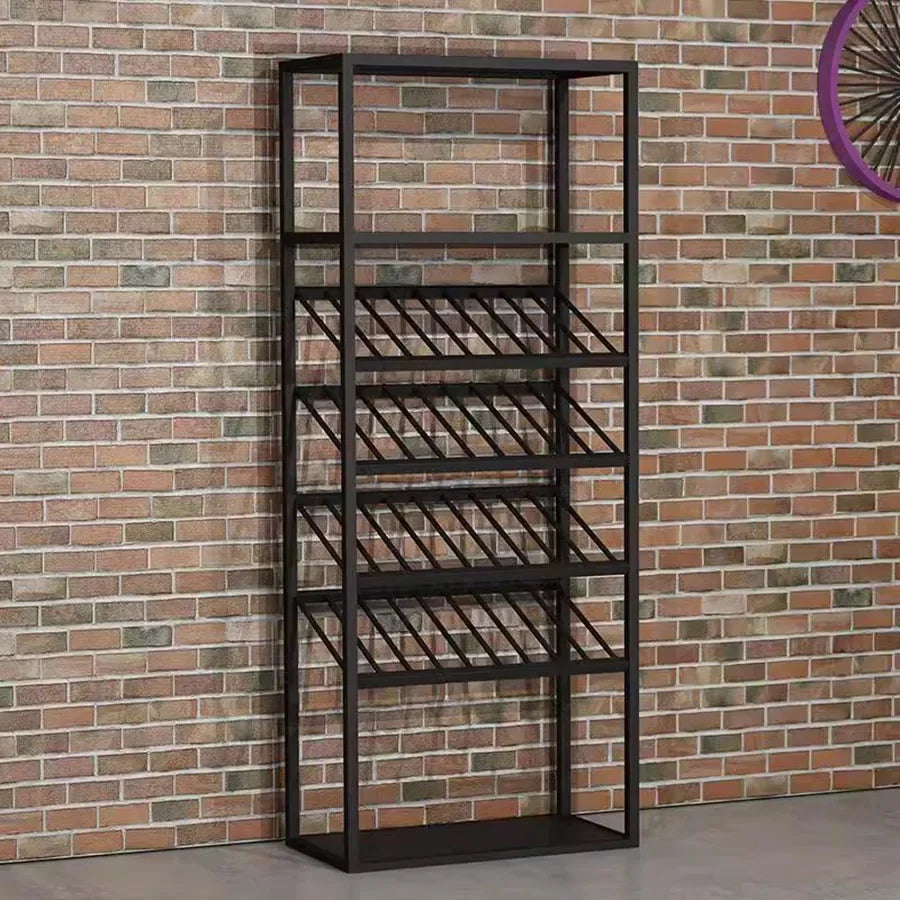 Industrial Kitchen Bar Cabinet – Handmade Iron Stackable Wine Rack Column for Display & Storage