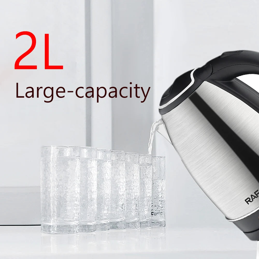 2L Stainless Steel Electric Kettle – 1500W Smart Whistle Kettle for Tea, Coffee & Hot Water, Thermo Pot Kitchen Appliance