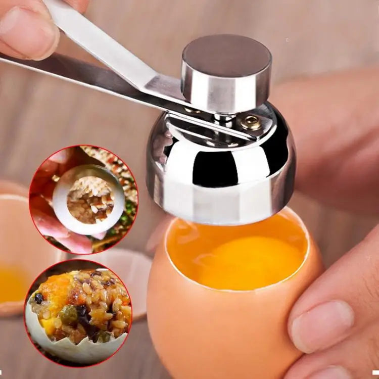 Metal Egg Topper Scissors – Stainless Steel Cutter for Boiled & Raw Eggs, Creative Kitchen Tool