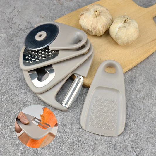 5-Piece Kitchen Gadget Set – Stackable Cooking Tools for Space-Saving, Household & RV Camper Use (Grey)