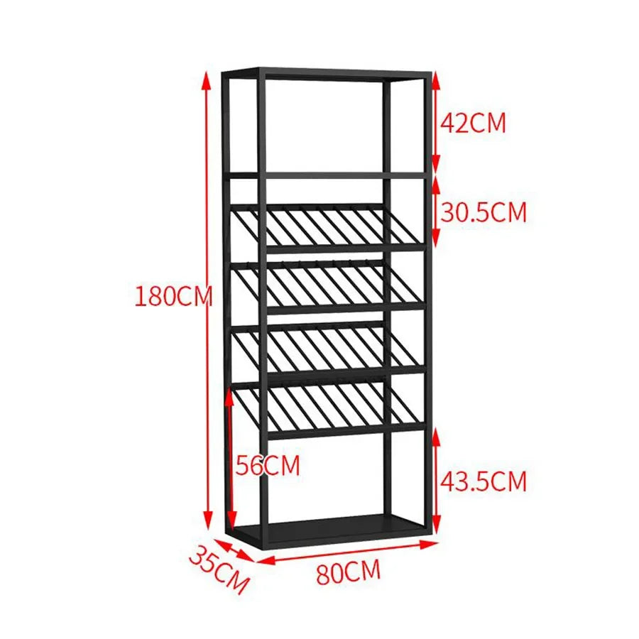 Industrial Kitchen Bar Cabinet – Handmade Iron Stackable Wine Rack Column for Display & Storage
