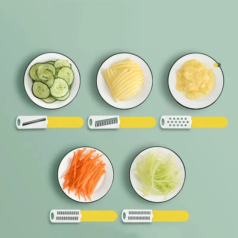 Vegetable & Potato Slicer – Julienne Cutter and Grater with Handle for Kitchen Prep