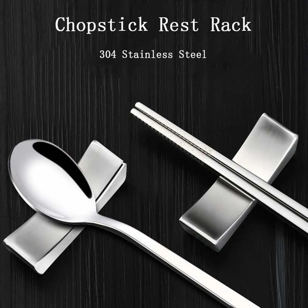 304 Stainless Steel Kitchen Tools Rest – Spoon, Fork, and Chopstick Holder Rack for Tableware Organization