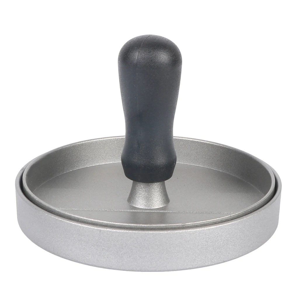 Round Burger Mold & Meat Press – Aluminum Patty Maker for BBQ & Beef Pies"
