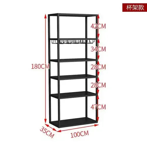 Industrial Kitchen Bar Cabinet – Handmade Iron Stackable Wine Rack Column for Display & Storage