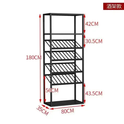 Industrial Kitchen Bar Cabinet – Handmade Iron Stackable Wine Rack Column for Display & Storage