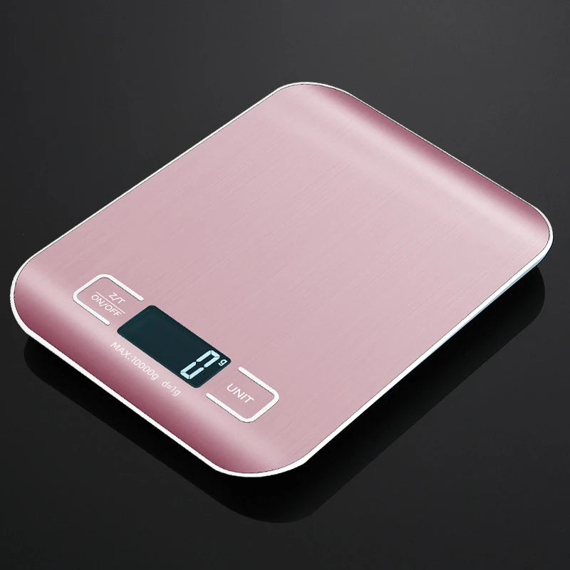 5kg/10kg Digital Kitchen Scale – Stainless Steel Electronic Weighing Scale for Food, Snacks & Baking