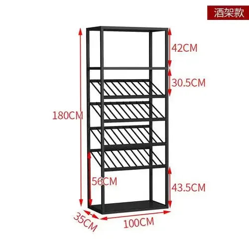 Industrial Kitchen Bar Cabinet – Handmade Iron Stackable Wine Rack Column for Display & Storage