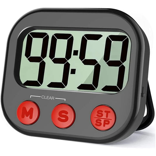 Digital Kitchen Timer – Magnetic Stopwatch with Countdown, Large LCD Screen for Cooking and Time Management