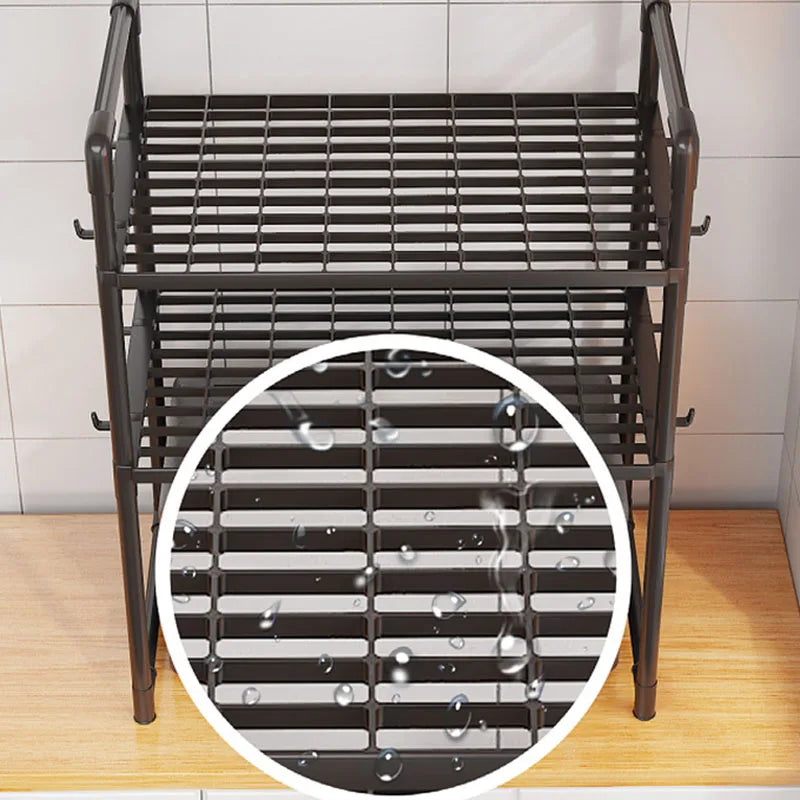 Kitchen Storage Rack – Multi-Layer Microwave Shelf & Condiment Organizer for Countertop