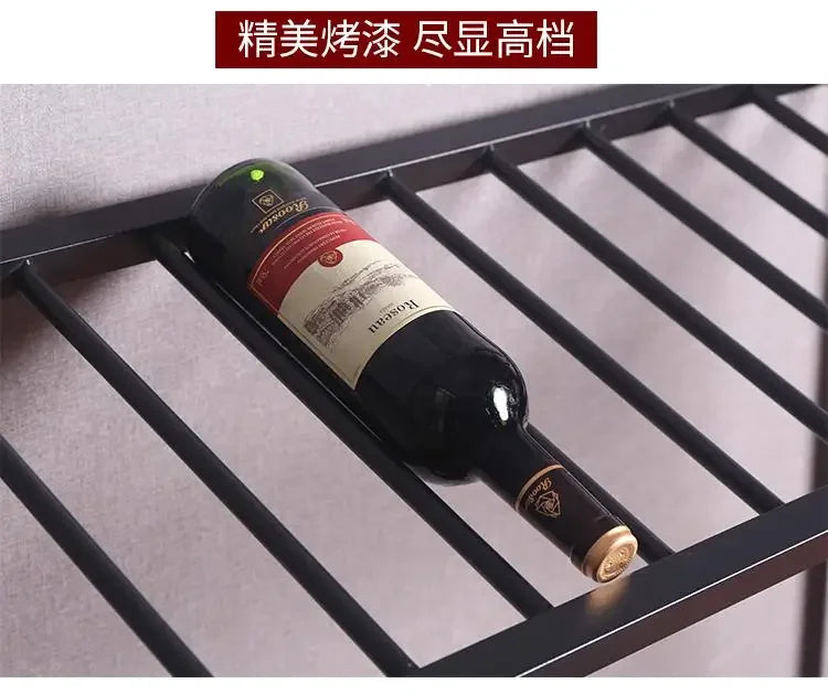 Industrial Kitchen Bar Cabinet – Handmade Iron Stackable Wine Rack Column for Display & Storage